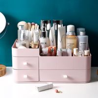 Caixas de armazenamento caixas de caixa de maquiagem de grandes dimensões gavetas banheiro senhoras cuidados pele cuidados de molho de molho cosméticos batom beleza