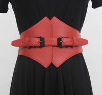 Cintos da moda das mulheres moda pu couro elástico cummerbunds vestido feminino espartilhos cintura decoração larga cinto r2769
