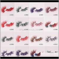 Eyes Makeup Health & Beauty Drop Delivery 2021 17 Style 25 Mm Color Long Mink Three Nsional Cross False Eyelashes 5D Mvh8D