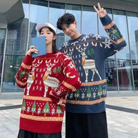 Tasarımcı Erkek Örme Noel Jumper Kazak Giyim Ren Geyiği Christmass Örgü Kazak Erkekler Kadınlar Baskılı Noel Kazak Tatil Partisi Kazak