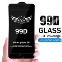 Protector de pantalla 99d Curvada Cubierta completa Protextempered Glass Película para iPhone 6 7 8 11 12 13 PRO X XR XS MAX SAMSUNG HUAWEI XIAOMI