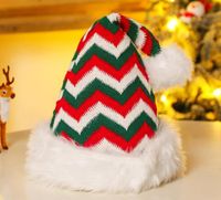 Christmas Hat Red Checked Hat Adult Decorations Single Layer...