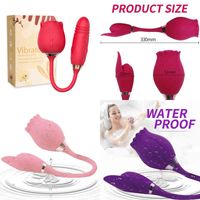 NXY Sex Erwachsene Spielzeug 10 Modi Rose Klitorale Sauging Vibrator Mit Vibrationsei Vaginal Anal Stimulator Brustnippel Massagegerät Oral Sex Für Frauen 1217