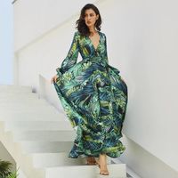 Long Bridesmaid Party Prom Buckle Fashion Womens Maxi Dress Summer Casual Floral Beach Sundress Plus Size Dresses