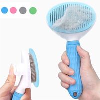 Dog Hair Removal Comb Grooming Tools ABS Non- slip Handle Sta...