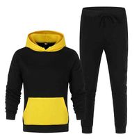 Новая мода мужская пуловер свитер мужская спортивная одежда две части + брюки спортивные рубашки весна и осенний трек костюмы x0601