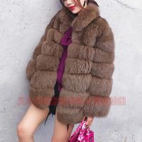 Kadın Kürk Faux Doğal Ceket Kış Hakiki Deri Ceket Boy Sıcaklık ve Kalın Ayrılabilir Uzun N