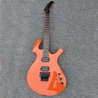 Nueva llegada 6 cuerdas Guitarra eléctrica anaranjada inusual con Floyd Rose, Freboard de palisandro, 24 trastes