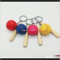 Keychains Drop Livraison 2021 INS Accessoires de mode Ornements Baseball Keychain Sac Bijoux Pendentif Sports Publicité Publicité cadeaux promotionnels qui