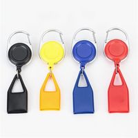 Premium Colorful Rubber Smoking Lighter Sheath Case Plastic Leash Clip to Pants Retractable Reel Metal Keychain Holder a34