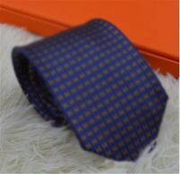 2021 7.0cm laços de seda de alta qualidade tingido de fios de seda amarelo marca homens gravata laço listrado caixa de presente