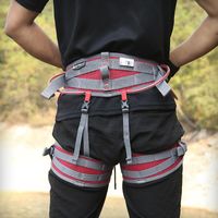 Cords, Slings And Webbing Safety Half Body Rappelling Harness Rock Climbing Mountaineering Tree Carving Survival Escape Fall Arrest Protecti