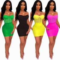 Женские платье Halter WriteRequely Top Sexy Parted Mesh Skyts Backble Backless Party Party платья