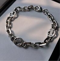Braccialetto a catena di tipo argento sterling di modo per i braccialetti degli amanti con il regalo Casella al dettaglio in magazzino SL011