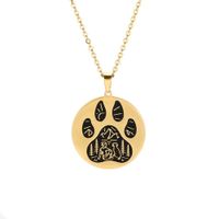 Skyrim Dog Cat Paw Claw Wisiorek Naszyjnik Kobiety Mężczyźni Ze Stali Nierdzewnej Złoty Kolor Czarny Oświadczenie Łańcuch Naszyjniki Biżuteria Prezent Y0301