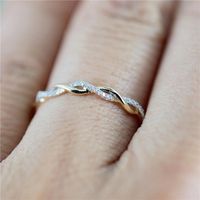 jewelry ladies simple fashion couple rings twist ring New di...