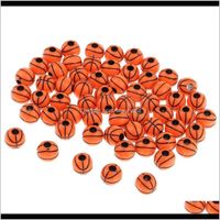 Sewing Notions Tools Apparel Drop Delivery 2021 Wholesale 60Pcs 12Mm Resin Spacer Basketball Beads Diy Findings Crafts Mjprf