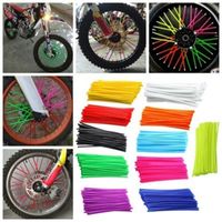 Motorcycle Wheels & Tires 36Pcs Bike Wheel Spoke Wraps Rim Skin Cover Guard Motocross Kits