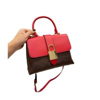 Genuine Leather LOCKY Totes lock postman bag Toron handle 6 ...