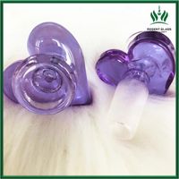 14mm paars hart vorm glazen kommen rokende pijpen accessoires waterharen water glazen kom beker bong shisha dab rigs stuk
