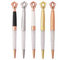 Diamond-crown Pen Crystal Ballpoint Pens Stationery Ballpen
