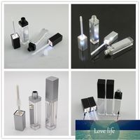 7ML LED Light Black Cosmetic Lipstick Containers Make up Tool Plastic Square Concealer Bottle Lip Gloss Tube with Mirror 20pcs Factory price expert design Quality