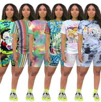 Mulheres Tracksuits Sport Ternos Designers Roupas 2021 Impresso Esportes Calças Casuais Set 2 Peça Noturna Vestidos de Verão S-4XL