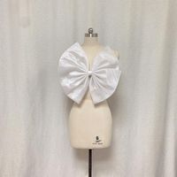 Wedding Sashes Organza Ivory Big Bow Detachable Double Dress Seperate Knots For Bride Elegant Accessories