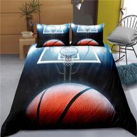 Discount teen boys bedding Bedding Sets 3D Sports Basketball Set For Teen Boys Soft Microfiber Duvet Cover With Pillowcases