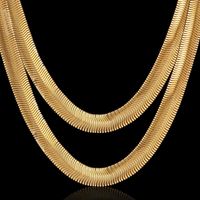 Цепи мягкие узкие змеиные цепи ожерелье из золота заполненные женские мужские ссылки модный хип-хоп мужской ювелирный подарок