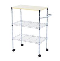 2022 Boxes & Bins 3-Tier Rolling Kitchen Trolley Cart Steel Island Storage Utility Service Dining