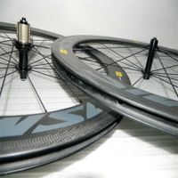 회색 도로 자전거 우주 탄소 휠 클리너 60mm 깊이 23mm 너비 자전거 탄소 휠셋 3K 매트