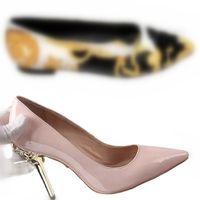 Sales Fashion Spring Autumn Pointed Toe Gold Office Ladies S...