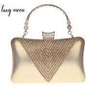 Evening Bags Women' s Gold Clutch Bag Luxury Handbag Wom...