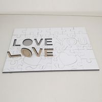 Party Gift MDF Sublimation Puzzle LOVE Irregular Jigsaw 9. 84...