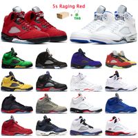 5 S Raging Kırmızı Jumpman Basketbol Ayakkabı Erkek Eğitmenler Hiper Kraliyet Alternatif Üzüm Laney Mavi Beyaz Çimento Açık Spor Sneakers