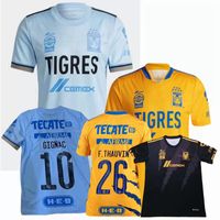 Liga MX 2021 2022 Tigres Soccer Jerseys Gignac Thauvin Uanl Zuhause 3. 21 22 Fußballmänner und Kinderhemd 3XL