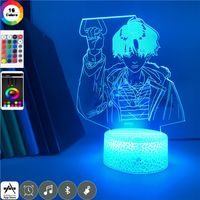 Anime Boy Led Night Light Light USB Charger Czujnik dotykowy 3D Neon Desk Latarnia Z Pilotem Lava Pilot Nightlight Club Party Decor