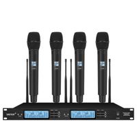 Mikrofonlar Profesyonel UHF Kablosuz Mikrofon Sistemi El Lavalier Ev Karaoke Parti Sahne
