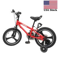 США стоковые дети велосипед с тренировочными колесами Детский велосипед с ручным тормозом и задним тормозным тормозным велосипедом ребенка 16 дюймов красный