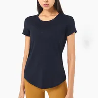 2021 Camiseta de manga corta europea y estadounidense Carta de las mujeres Impresa en la camiseta Top Tapports transpirable T Shirt para las mujeres con el embalaje del bolso de Transparente