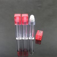 Rolo de óleo de brilho quadrado 6.5ml na garrafa portátil vazio receável contêiner tube tubo frascos