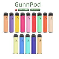 100% original Gunnpod E-Zigaretten Einweg-Pod-Gerät Kit 2000 Puffs 1250mAh-Batterie 8ml Vorgefüllte Cartridge Vape Pen vs bar plus xxl Authentic Gun Pods