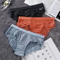 Women's Panties SALSPOR Women Briefs Sexy Lace Hollow Out Breathable Underwear Low-Waist Comfortable Underpants Brief