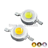 10pcs lot 1W SMD nature white pure white Warm white cold white bulb lamp LED bead power white <strong>light emitting diode</strong> 105-120lm