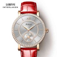 Lobinni 2021 Luxury Fashion Lady Relojes mecánicos automáticos Correa de cuero genuino Reloj impermeable Montre Femme