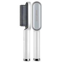 Hair Straightener Curler Brush PTC Heating Electric Comb Str...