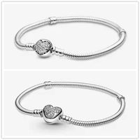 Presente de jóias femininas 925 Sterling prata frisado fios pulseira frisado diy designer adequado para pandora charme luxo