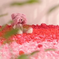 Pcs brölloprosa kronblad silke kronblad blomma dekoration tillbehör konstgjorda falska ljus rosa 6z dekorativa blommor kransar
