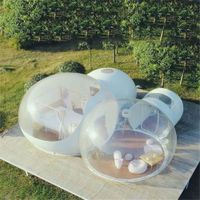 Индивидуальные надувные прозрачные пузырьковые палатки, воздушный сад 360 купольный двойной туннель открытый роскошный отель для семейного кемпинга двор дома снег глобусы